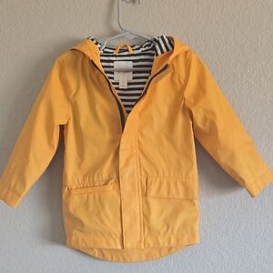 Cat & Jack Yellow Raincoat with Striped Hood